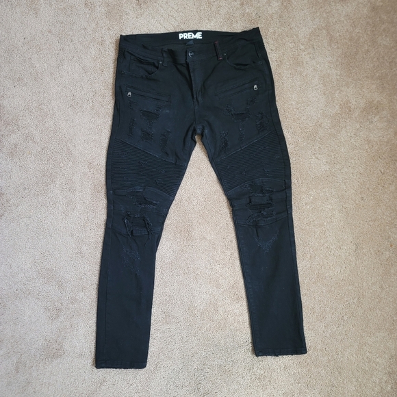 Preme Denim from Buckle - Skinny Stretch Moto Jeans - Picture 1 of 6